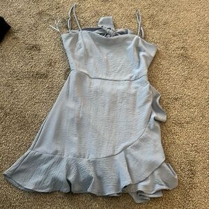 Blue tie back dress